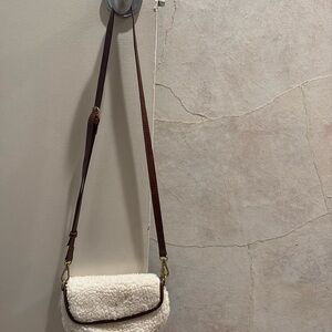 Anthropologie Creme Emma Convertible Crossbody And Belt Bag Purse